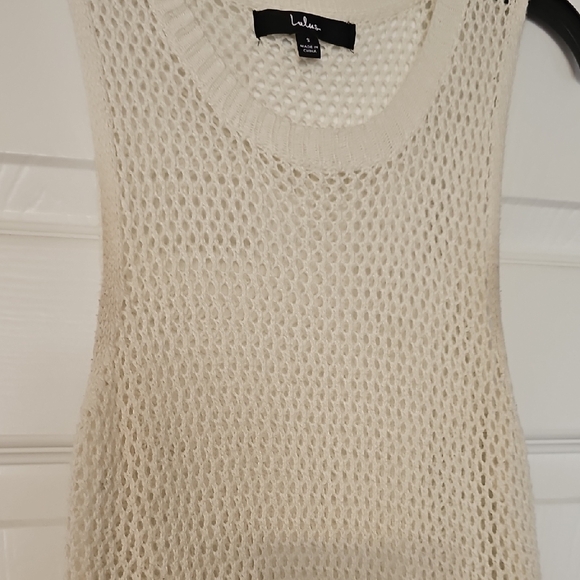 Lulu's Cream Sleeveless Knit Maxi Dress - Picture 3 of 5